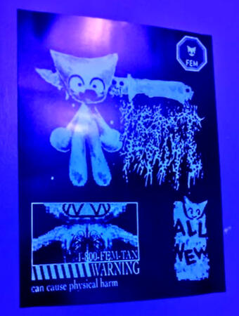 chaser poster in my room (i have a black light bulb cuz im cool like that)